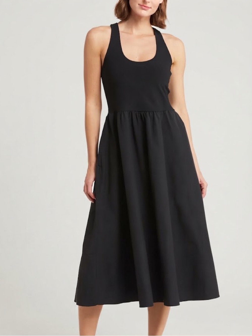 Sweaty Betty Explorer Ribbed Racer Dress in Black